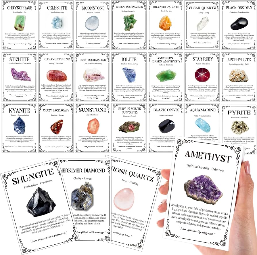 Protection Crystal Chart Card Deck