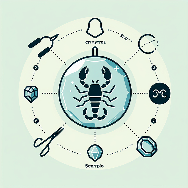 Scorpio crystal worn as jewelry or in a pocket