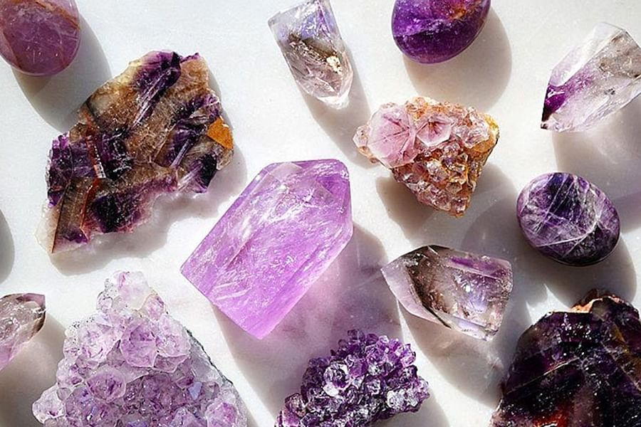 Citrine and Amethyst crystal combination