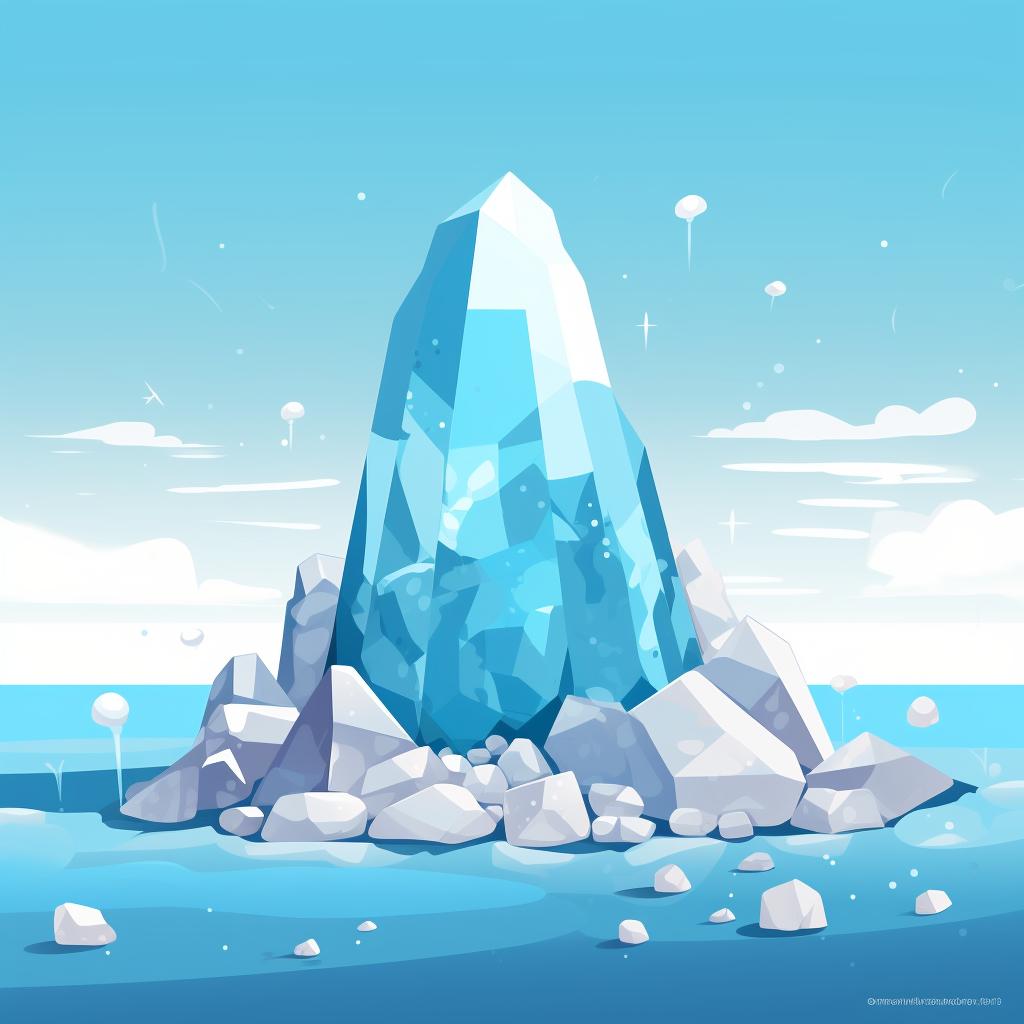 A crystal buried in salt