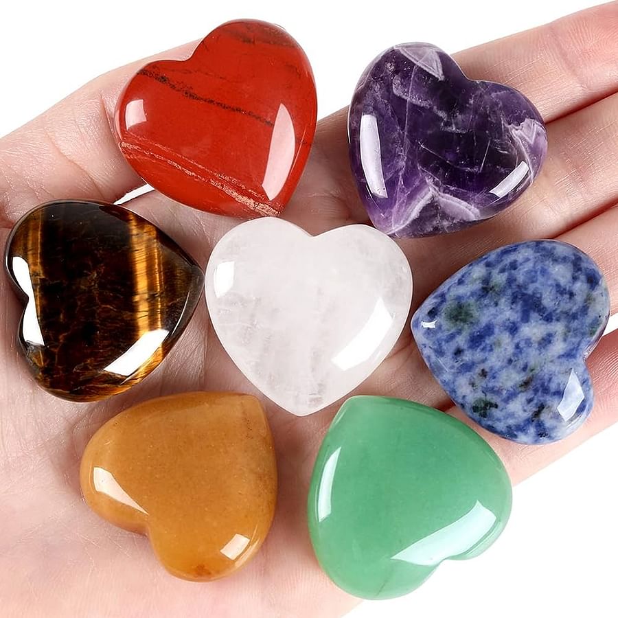 Assorted throat chakra crystals for effective communication